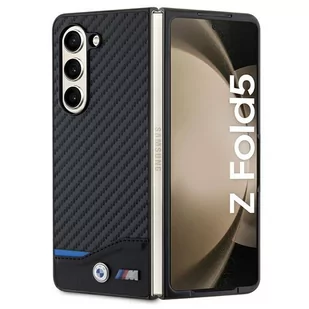 BMW BMHCZFD522NBCK Z Fold5 F946 czarny/black Leather Carbon - Etui i futerały do telefonów - miniaturka - grafika 1