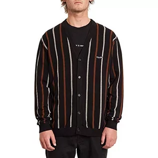 Koszule męskie - Volcom Męska koszula z długim rękawem Williekearl Cardigan czarny czarny XS A0732003 - grafika 1