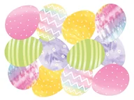 Wielkanoc - Dekoracja papierowa wielkanocna Pisanki Pastelowe - 12 szt - miniaturka - grafika 1