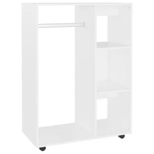 vidaXL Szafka garderobiana, biała, 80x40x110 cm, płyta wiórowa - Szafki do salonu - miniaturka - grafika 1
