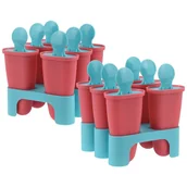 Akcesoria do lodu - Excellent Houseware Foremka forma do lodów na patyku lody stojak zestaw 2 sztuki 2x6 sztuk - miniaturka - grafika 1