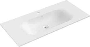 Mexen Vela umywalka wpuszczana w blat 101 x 46,5 cm, biała mat - 25231001 - Umywalki - miniaturka - grafika 1