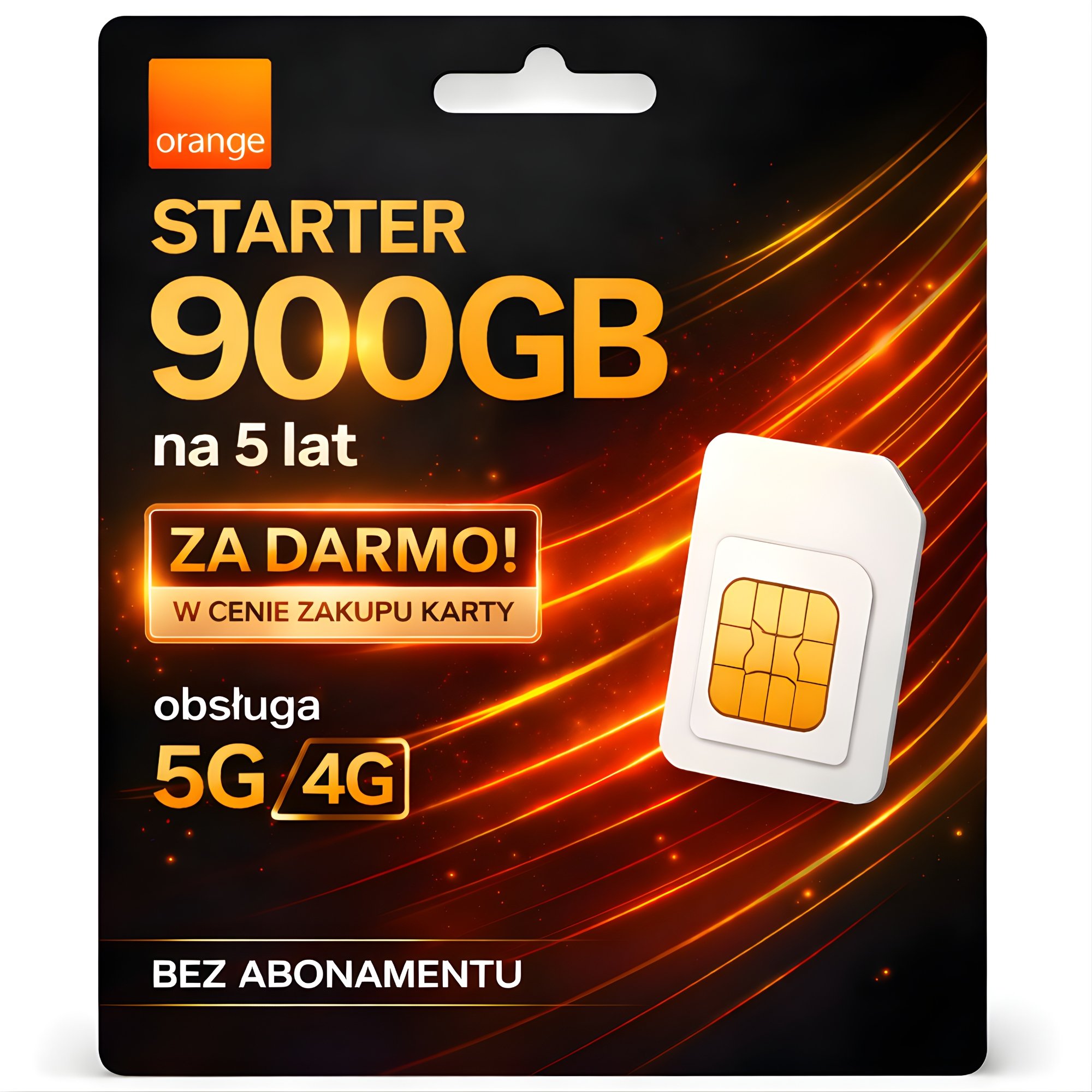Internet Orange Lte 4G 5G 900GB na 5 lat Karta Sim Router Kamera Gps Alarm