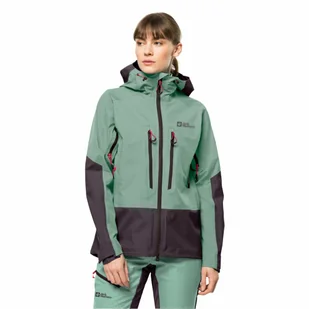 Kurtka damska w góry Jack Wolfskin ALPSPITZE 3L JKT W granite green - S - Kurtki damskie - miniaturka - grafika 1