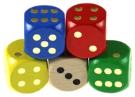 Gry planszowe - Hot Games, kości drewniane oczkowe (HG) - miniaturka - grafika 1