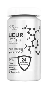 Pharma Bio Medical Licur 7000 D Bio 30 kaps. (kurkumina micelarna, kurkuma) Bio Medical A656-96286 - Przeziębienie i grypa - miniaturka - grafika 1