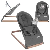 Leżaczki i huśtawki - Neno Chiaro Graphite Leżaczek Dla Dzieci Bujaczek Grafitowy - miniaturka - grafika 1