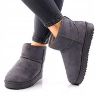 Śniegowce damskie - Mukluki Śniegowce Buty Zimowe Ocieplane Szare r.38 - miniaturka - grafika 1