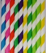 Słomki do napojów - Słomki Rurki Papierowe Eko Kolorowe Paski 10 Szt - miniaturka - grafika 1