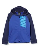 Bluzy dla chłopców - Nike chłopięca bluza B Nk Dry Fleece Fz Gfx niebieski Game Royal/Midnight Navy/(Laser Blue) S - miniaturka - grafika 1