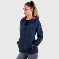 Kurtki i kamizelki sportowe damskie - Kurtka Damska Hi-Tec Softshell z Kapturem Granatowa LADYNETI - miniaturka - grafika 1