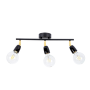 Lampy sufitowe - Britop Porcia lampa sufitowa (spot) 3-punktowa czarna/złota 8127304 8127304 - miniaturka - grafika 1