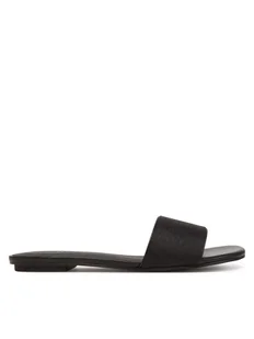 Calvin Klein Klapki Flat Slide Jacq HW0HW02389 Czarny - Klapki i japonki damskie - miniaturka - grafika 1