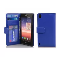 Etui i futerały do telefonów - Huawei Cadorabo - Book Style Hülle für P7 - Case Cover Schutzhülle Etui mit 3 Kartenfächern in KÖNIGS-BLAU - miniaturka - grafika 1