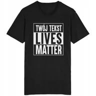 Koszulki męskie - Black White Lives Matter Koszulka Personalizacja - miniaturka - grafika 1