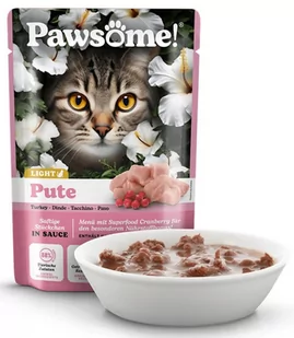 Pawsome Adult Light Pute - indyk saszetka 85g - Mokra karma dla kotów - miniaturka - grafika 2