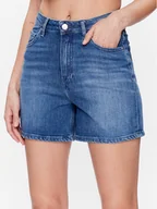 Spodenki damskie - Tommy Hilfiger Szorty jeansowe WW0WW40212 Granatowy Regular Fit - miniaturka - grafika 1