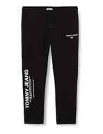 Spodenki męskie - Tommy Jeans Męskie spodnie dresowe TJM Plus Reg Entry Grphc Jogger, Czarny, 3XL - miniaturka - grafika 1