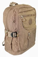 Plecaki - Bag Street Praktyczny Plecak Materiałowy BAG STREET 2216 KAWA Z MLEKIEM 35 x 26 x 15 cm - miniaturka - grafika 1