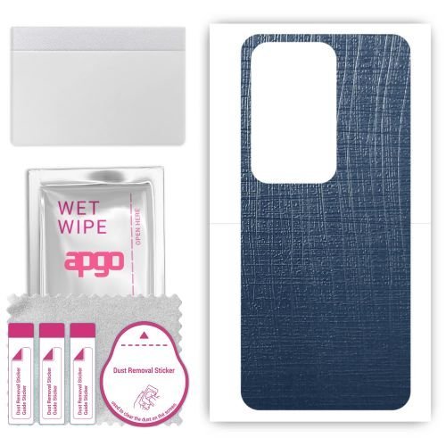 folia naklejka skórka strukturalna na TYŁ do Huawei Nova Y72 - Tkanina Granatowa - apgo SKINS