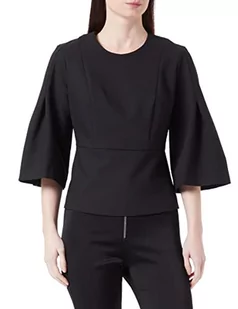 Sisley Damska bluza 5OLVLQ02I Blouse, czarna 100, XS - Bluzy damskie - miniaturka - grafika 1