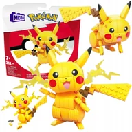 Klocki - Figurka Pikachu Klocki Konstrukcyjne Mega Pokemon Duży Zestaw 211 Elementów - miniaturka - grafika 1