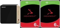 Serwery plików NAS i macierze dyskowe - Serwer plików Qnap TS-464-8G + 2x Seagate IronWolf 6TB ST6000VN006 - miniaturka - grafika 1