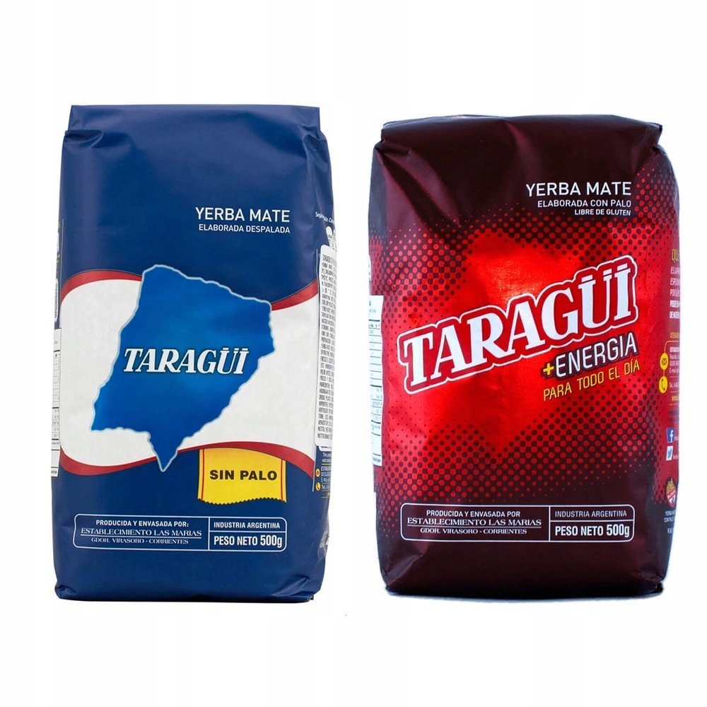 Zestaw Yerba Mate Taragui Energia i sin Palo Despalada 2x500g 1kg