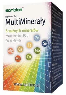 Sanbios Multiminerały 60 tab. - Witaminy i minerały - miniaturka - grafika 1