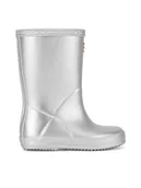 Buty dla dziewczynek - Hunter Kalosze KFT5087RMT-SIL Srebrny - miniaturka - grafika 1