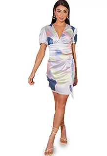 Spódnice - Chi Chi London Spódnica mini z abstrakcyjnym nadrukiem w wielu kolorach, multi, 40 - grafika 1
