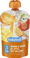 Desery dla dzieci - Babylove, Bio, Mus owocowy, Mango, Pomarańcza, Jabłka i Zboża, 100 g - miniaturka - grafika 1