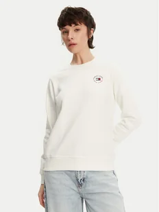 Tommy Jeans Bluza Essential DW0DW20639 Biały Regular Fit - Bluzy damskie - miniaturka - grafika 1
