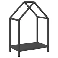 Wózki magazynowe - vidaXL Stojak na drewno opałowe, czarny, 40x25x60 cm - miniaturka - grafika 1