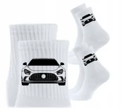 Skarpetki męskie - 3x Skarpetki Urodziny Prezent Skarpety dla kierowcy auta MERCEDES - miniaturka - grafika 1
