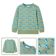 Bluzy dla dziewczynek - Bluza dziecięca - jasne khaki - 104 - Bluza Dla Dziecka - miniaturka - grafika 1