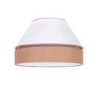 Lampy sufitowe - Duolla - Lampa sufitowa AVIGNON 1xE27/15W/230V śr. 50 cm biały/brązowy - miniaturka - grafika 1