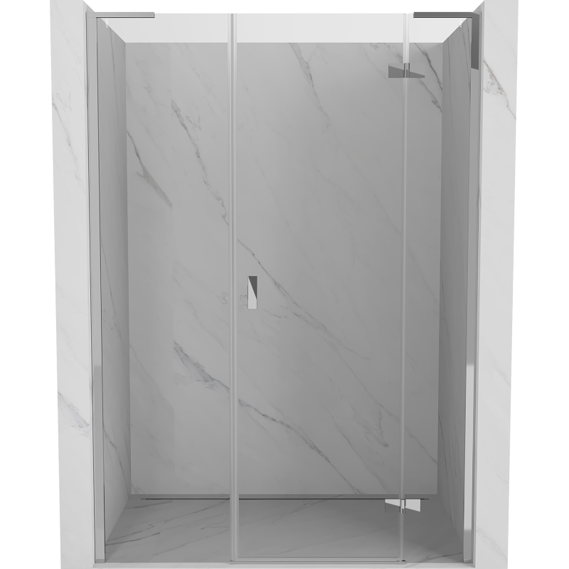 Mexen Mist-H L drzwi prysznicowe uchylne prawe 150 cm, transparent, chrom - 8A5L-150-001-01-00-P