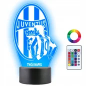 Lampy stojące - Lampka Nocna LED 3D Juventus Del Piero 10 Twój Napis imię Grawer Prezent - miniaturka - grafika 1