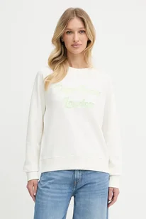 Pepe Jeans bluza damska kolor biały z aplikacją PL581524 - Bluzy damskie - miniaturka - grafika 1
