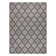 Dywany - DYWAN SZNURKOWY SIZAL FLOORLUX 20607 , koniczyna marokańska, trellis srebrny / czarny szary 60x110 cm - miniaturka - grafika 1