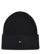 Czapki damskie - Tommy Hilfiger - Czapka damska z dodatkiem kaszmiru, czarny - miniaturka - grafika 1