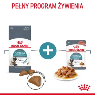 ROYAL CANIN Hairball Care 10kg karma sucha dla kotów dorosłych, eliminacja kul włosowych + Hairball Care (sos) 12x85g - Sucha karma dla kotów - miniaturka - grafika 8