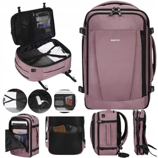 PLECAK DO SAMOLOTU KABINOWY PODRĘCZNY RYANAIR Wizz Air Ecohub 40X20X25 cm - Torby podróżne - miniaturka - grafika 1