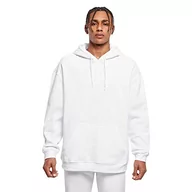 Bluzy męskie - Build Your Brand Męska bluza z kapturem Basic Oversize, bluza z kapturem dla mężczyzn, dostępna w wielu kolorach, rozmiary XS - 5XL, biały, M - miniaturka - grafika 1