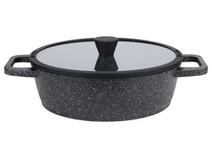 LIVARNO home Patelnia do serwowania z odlewu aluminiowego, Ø 28 cm (Granitowy/czarny) - Patelnie - miniaturka - grafika 1