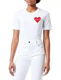 Spodnie damskie - Love Moschino Damskie spodnie na co dzień, Optyczny biały, 58 - grafika 1