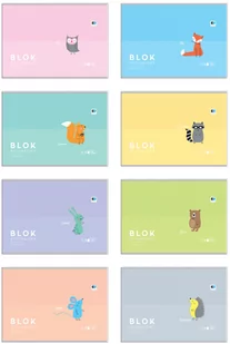 Blok rysunkowy A4, 20 arkuszy, B&B Kids, mix wzorów - Podobrazia, bloki, papiery - miniaturka - grafika 1