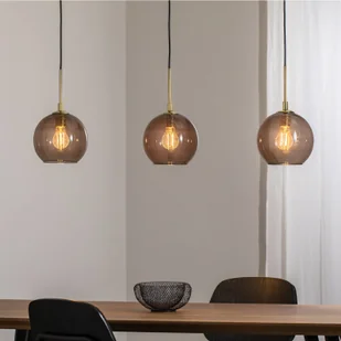 Argon Lampa wisząca Dulce, szary/dymny/czarny, szkło, 3-punktowa - Lampy sufitowe - miniaturka - grafika 1