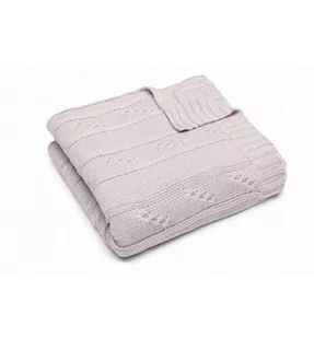 Pulp , Kocyk Bambusowy z Jonami Srebra, Warkocz, Różowy - Koce i narzuty dla dzieci - miniaturka - grafika 1